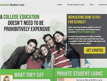 Tablet Screenshot of acumenstudentloans.com